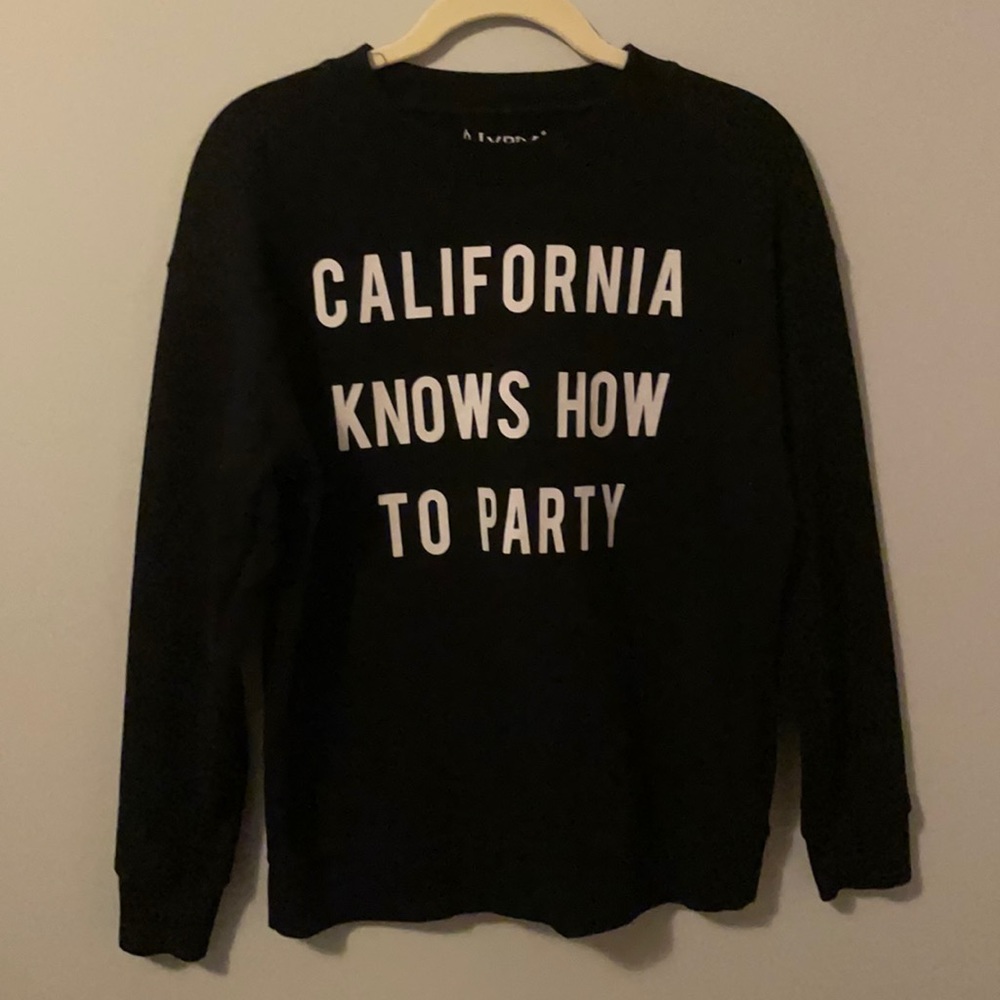 Black Graphic Crew Neck